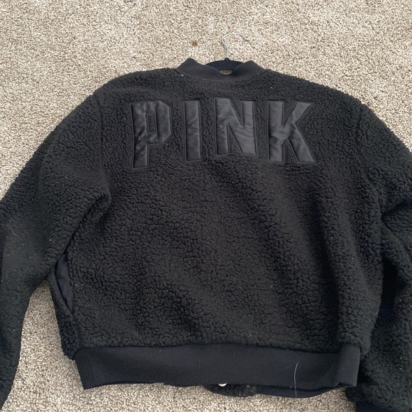Black Sherpa bomber jacket - Picture 2 of 5